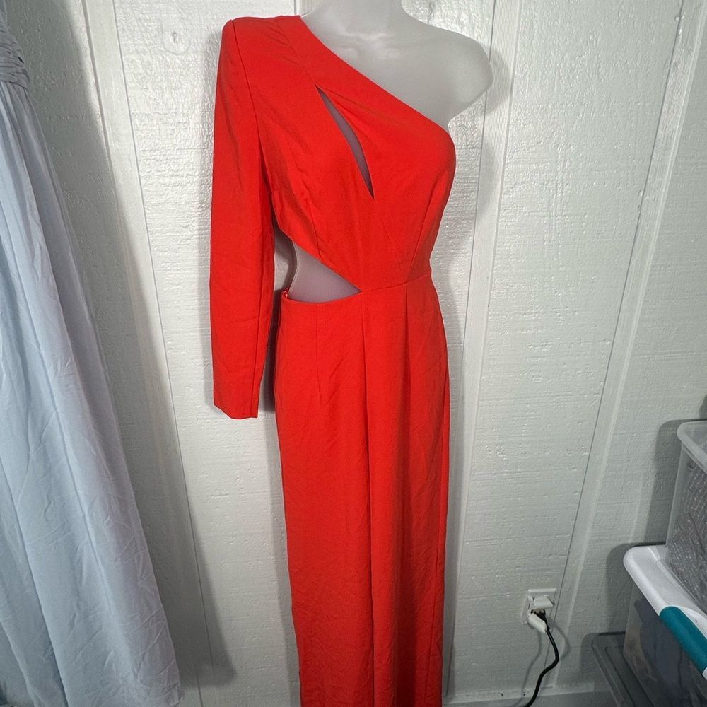 Sergio Hudson x Target Red One Shoulder Cut-Out Jumpsuit Size XXS NWOT - Picture 3 of 12